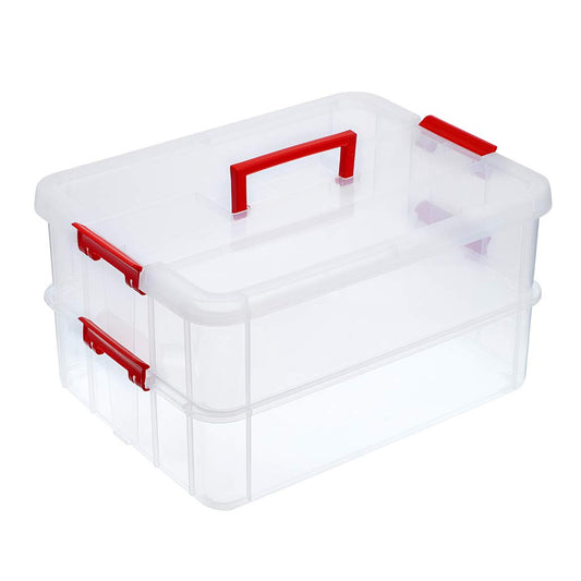 BTSKY 2 Layer Stack & Carry Box, Plastic Multipurpose - Image 1