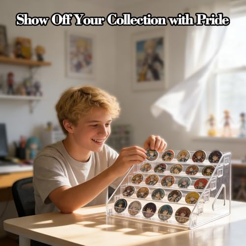 4 Pack 7 Tier Clear Acrylic Display Stand with Fence | All Products - Image 3