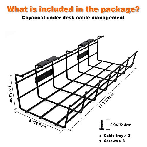 Under Desk Cable Management- 2 Pack Cord Organizer. | All Products - Image 6