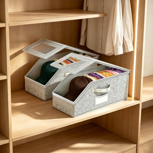 Stackable Hat Storage for Baseball Caps, 2 PCS, Grey - Image 7