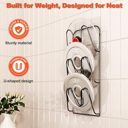 2 Pack Pot Lid Organizer, 6-Tier Pots and Pans Lid Organizer - Image 7
