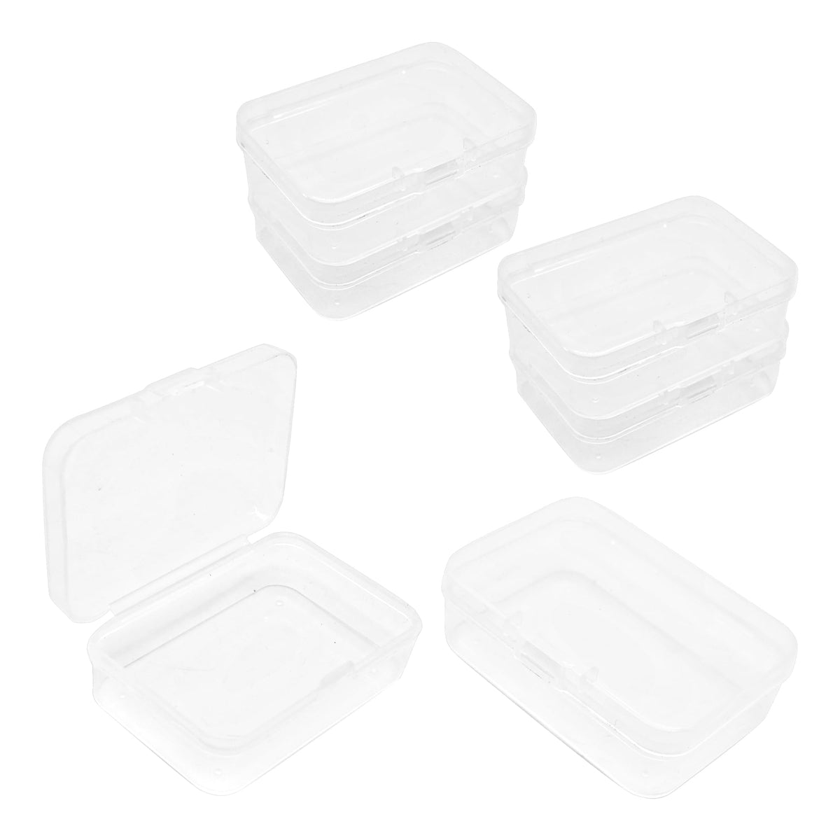 pson 6Pcs 2.56 x 1.77 x 0.79 Inch Small Clear Plastic Beads - Image 1