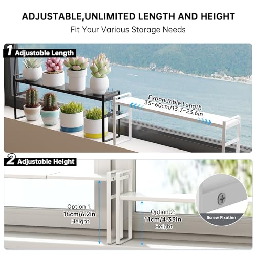 Extendable Narrow Tall Storage Shelf for Windowsill & Kitchen - Image 5