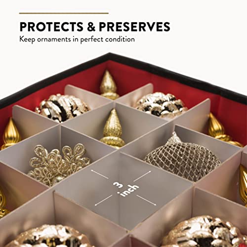 ZOBER Christmas Ornament Storage Box - Stores 128 3" - Image 6