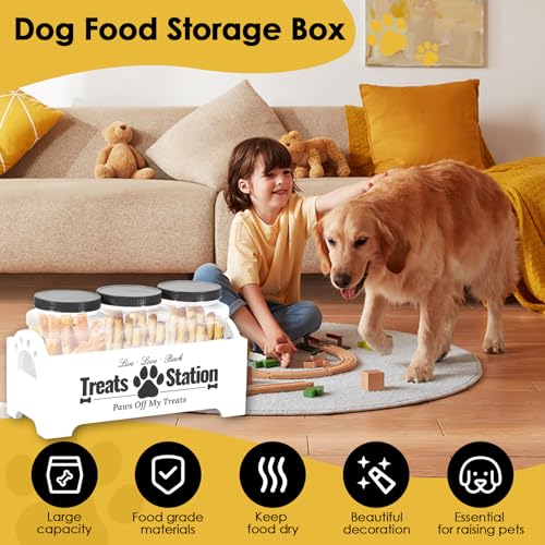 Dog Treat Container, Cat Food Storage Container with 3 - Image 5