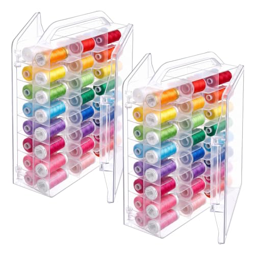 Afcabakila 2 Pcs Sewing Thread Organizer 46 Grids | Home Organization - Image 2