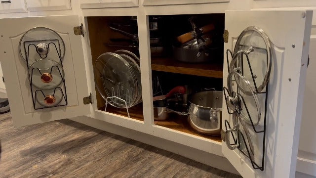 2 Pack Pot Lid Organizer, 6-Tier Pots and Pans Lid Organizer - Image 8