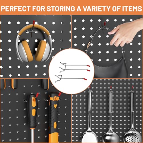 Pegboard Hooks Set, Peg Board Organizer Accessories with Bins - Image 8