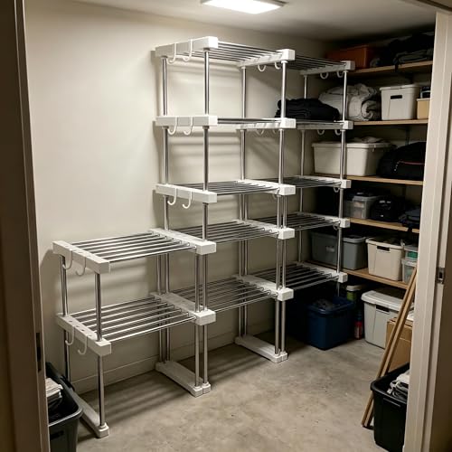 BLULEE Expandable Under Sink Organizer, No-Drill Adjustable Shelf - Image 6