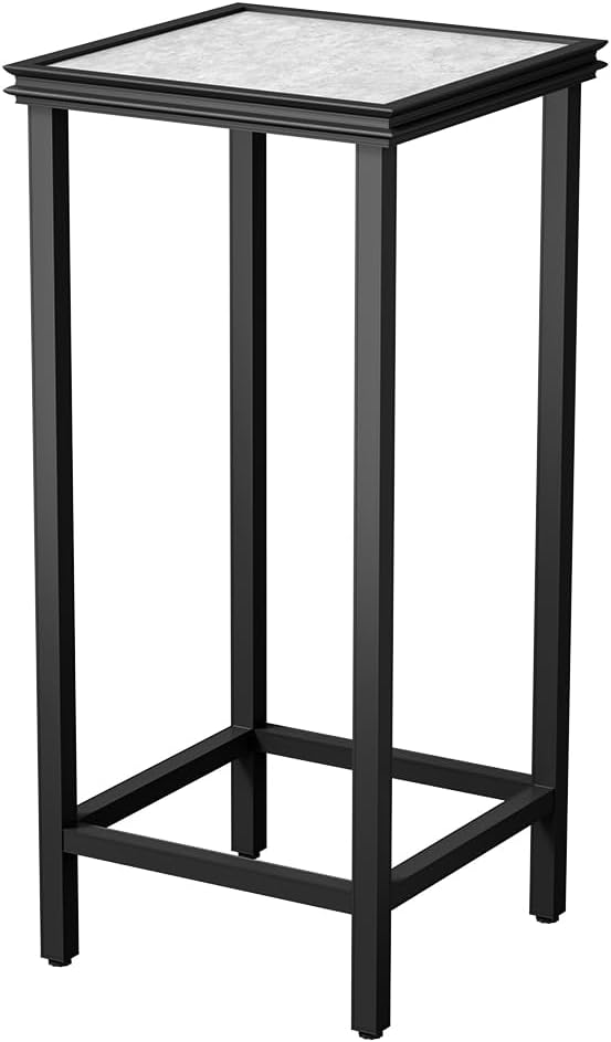Tall Plant Stand Indoor, Modern Black Aluminum Alloy Plant Shelf, Corner Flower Pot Holder Organizer for Living Room, Balcony, Patio, Garden (L11.8 x W11.8 x H31.5 inch)