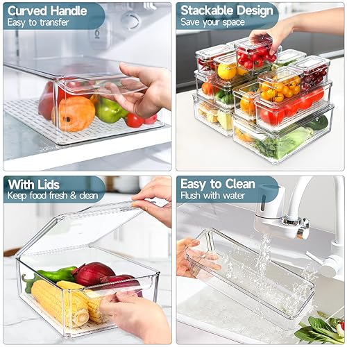 14 Pack Fridge Organizers and Storage - Refrigerator Organizer - Image 6
