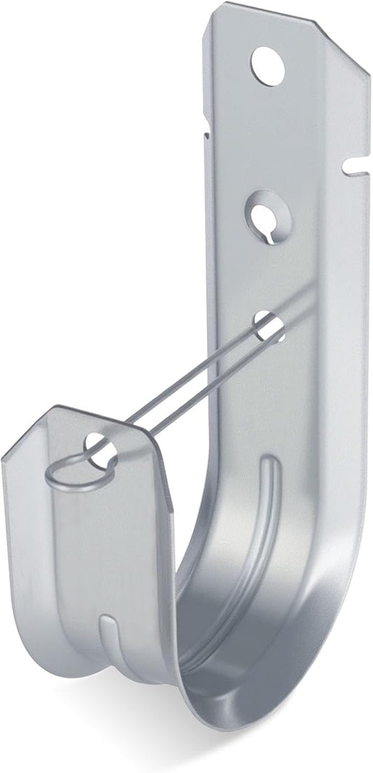 25 Pcs 2" Galvanized Steel J-Hooks, Heavy Duty Wall Mount Cable Support J Hook with Retainer Clip for Cable Management