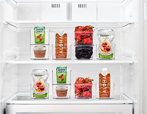 Sorbus Fridge Organizers and Storage, Clear Stackable Bins (Small - Image 3