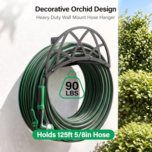 Garden Hose Holder Wall Mount Metal Water Hose Hanger - Image 4