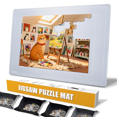 500 Pcs Jigsaw Puzzle Mat Roll Up Smooth Top Saver Pad - Image 2