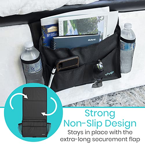 Vive Bedside Caddy - Bed Hanging Organizer - Storage Bag Shelf - Image 7