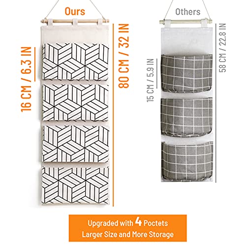 CROWNED 2Pcs Over Door Hanging Storage Bags Wall Mou | All Products - Image 4