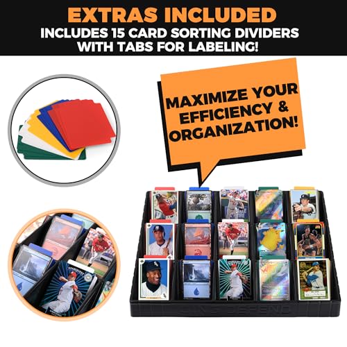 2 Pack Card Sorting Tray - Stackable Trading Cards | Home Organization - Image 6