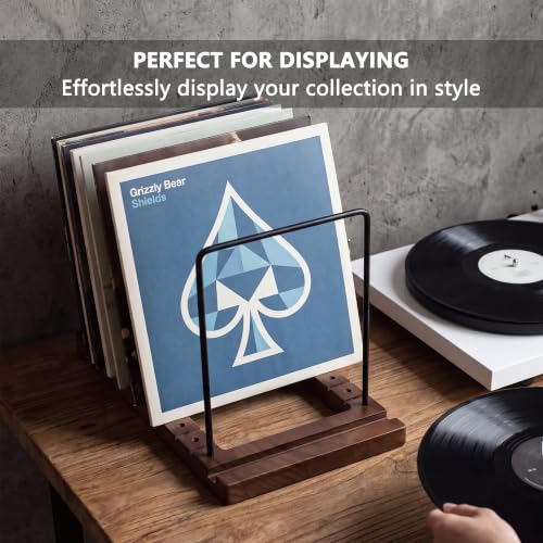 Solid Wood Vinyl Record Storage Stand & Display for Album - Image 6