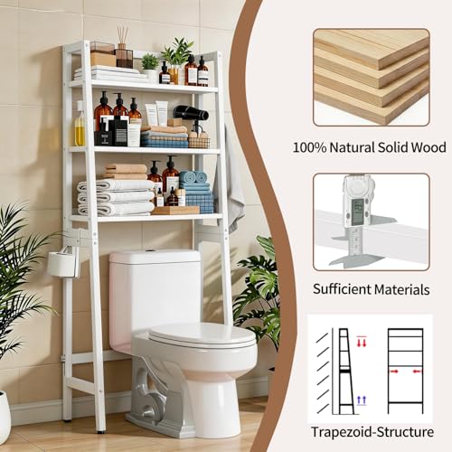 Over The Toilet Storage, Wooden 3-Tier Over-The-Toilet - Image 7