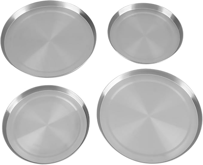 Zerodis 4Pcs Kitchen Stove Top Cover, Stainless Steel Stove Top Burner Covers Cooker Silver Colored Kitchen Utensils Suitable for Standard Sized Electric Stove Burners