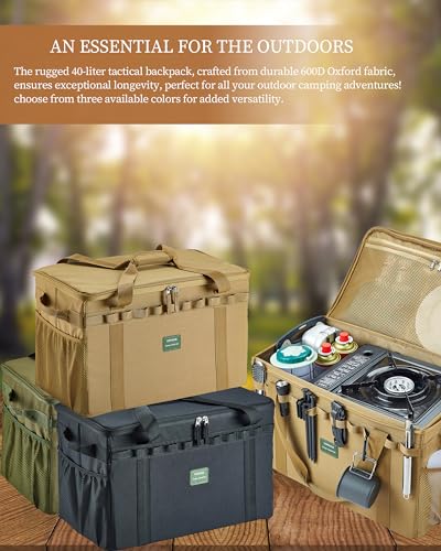 UPWOIGH 40L Heavy Duty Camping Storage Bag with Dividers - Image 6