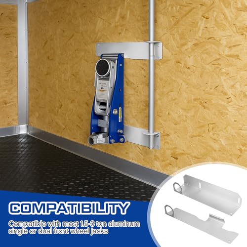 Set of 2 Aluminum Wall Mount Floor Jack Holder Jack Stand Wall - Image 5