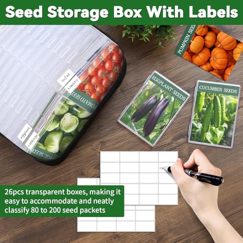 26 Slots Seed Storage Organizer Box, Reusable Oxford Cloth - Image 4