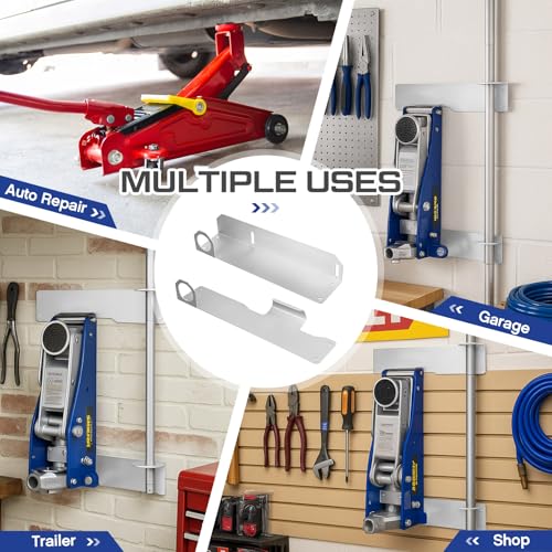 Set of 2 Aluminum Wall Mount Floor Jack Holder Jack Stand Wall - Image 6