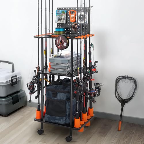 KastKing Gear Trolley V10 Mobile Fishing Rod Holder for 10 Rods - Image 2