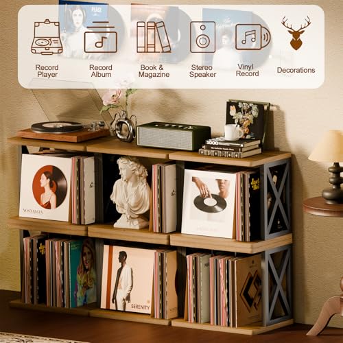 Stackable Record Holder,80-100 Lps Vinyl Records Storage - Image 4