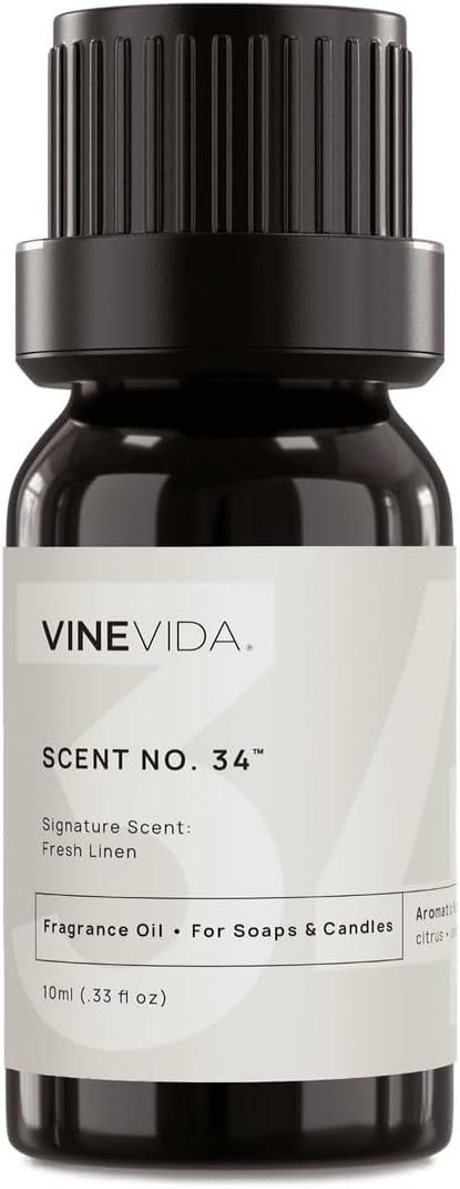 VINEVIDA [0.33oz] Scent No.34 - Natural Fragrance Oil for Candle & Soap Making - Made in USA