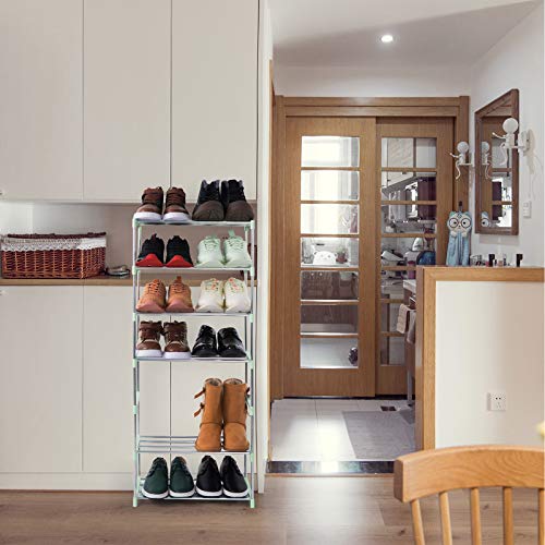 4-Tier Stackable Small Shoe Rack, Lightweight Shoe Shelf Storage - Image 3