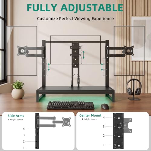YAOHUOO Monitor Arm with LED,Adjustable Desk Monitor | All Products - Image 5