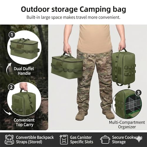 Tactical Camping Storage Bag 11L, 600D Nylon Cookware - Image 5