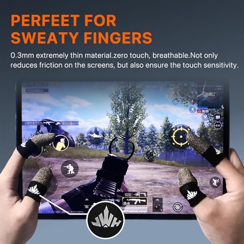 Jwh 20 Pack Mobile Phone Gaming Finger Sleeves with 2 Pcs Storage - Image 5