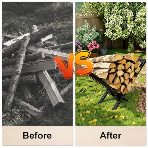 Firewood Rack Outdoor and Indoor Firewood Holder | Home Organization - Image 5