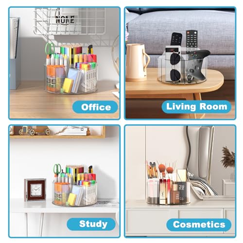 Rotating Markers Organizer for Kids, Acrylic Lazy Susan - Image 7