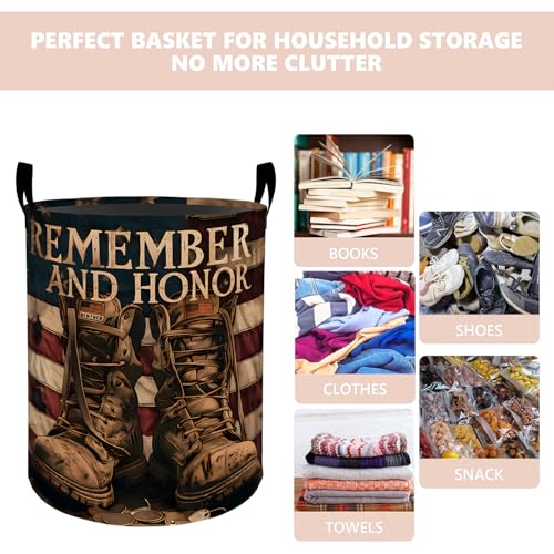 Veteran Military Laundry Basket Hamper 19.7"x15.8" | Home Organization - Image 5