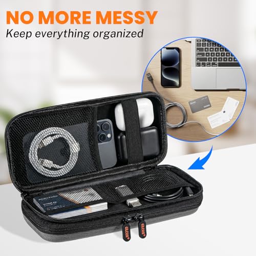 Double-Layer Electronics Organizer Travel Case, Multiple Pockets - Image 5