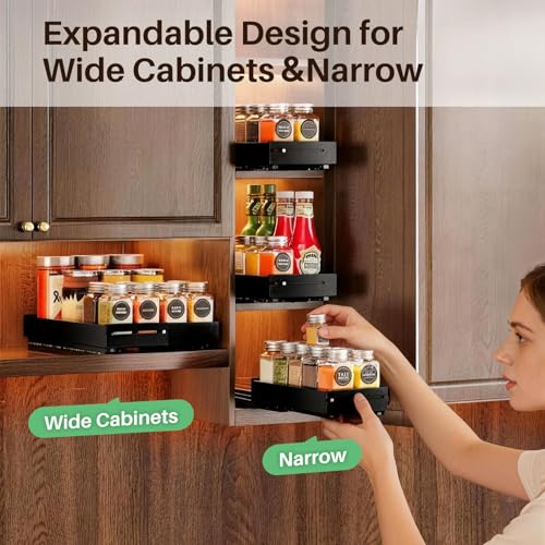 SNTD Pull Out Spice Rack Organizer for Inside Cabinets - Image 5