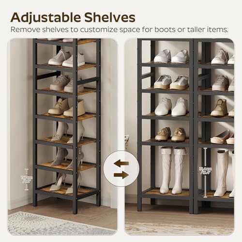 12-Tier Tall Shoe Rack, Vertical Shoe Organizer for Small Spaces - Image 5
