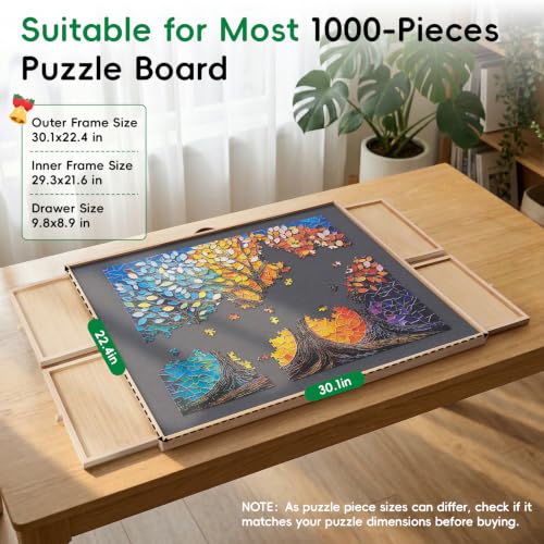 TEAKMAMA 1000 Pieces Puzzle Board,2-in-1 Tilting&Rotating Puzzle - Image 5