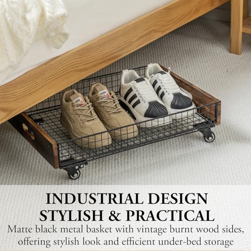 MyGift 24" Under Bed Storage Drawer Cart – Rolling | Home Organization - Image 5