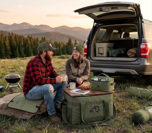 36L Multi-Functional Waterproof Camping Storage Box, Army Green - Image 3