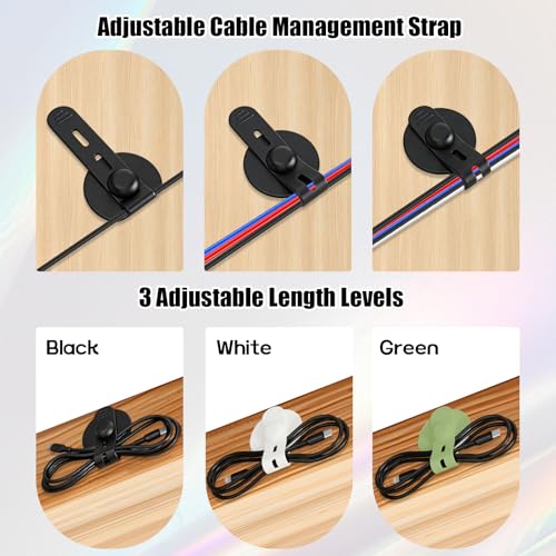 12Pcs Silicone Cable Straps, Self Adhesive Cable Man | All Products - Image 6