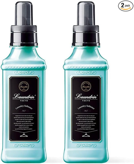 Laundrin Laundry Softener No.7, 2pk - Fabric Softener Liquid - Eco-Friendly & Plant-Based Softener - Laundry Scent Boosters - Laundry Fabric Softener - Fabric Scent Softener, Health & Household