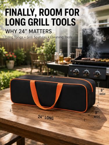 2 Pack BBQ Tool Storage Bags, 24 x 8 x 8 Inch - Image 3
