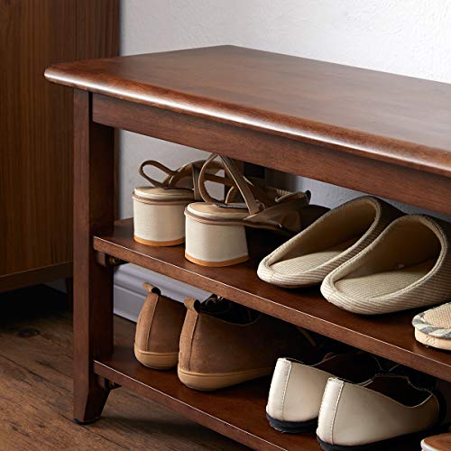 XKZG Shoe Rack Bench Wooden Shoe Storage Bench Entryway - Image 5