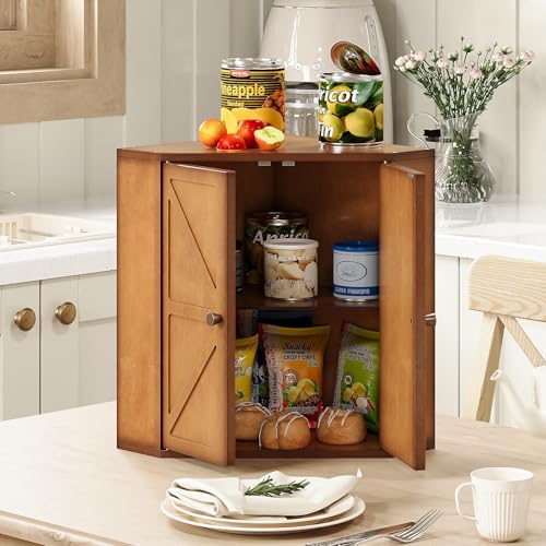Trironsun Corner Bread Box for Kitchen Counter Double Layer - Image 5